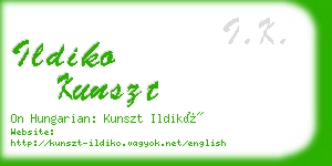 ildiko kunszt business card